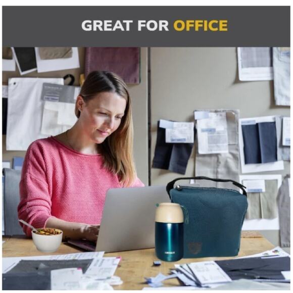 Insulated Food Jar for Hot Food in a Bag - 15 & 21 Oz Soup Lunch Box Container - Picture 2 of 6